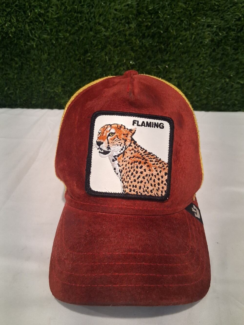 Genuine Goorin Bros. "The Farm" Flaming Hot Cheetah Trucker Hat